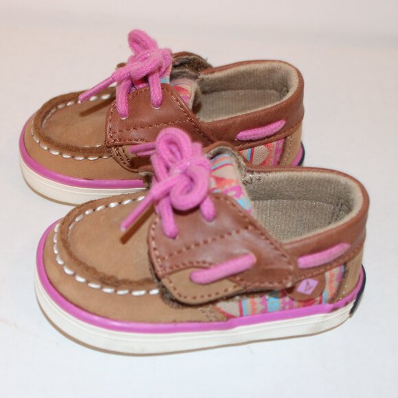 Sperry Other - Sperry, Top Sider Boat Shoes, Pink and Tan Size 1, in Original Box